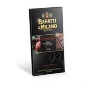 TAVOLETTA CIOCCOLATO EQUADOR FONDENTE 99% BARATTI & MILANO